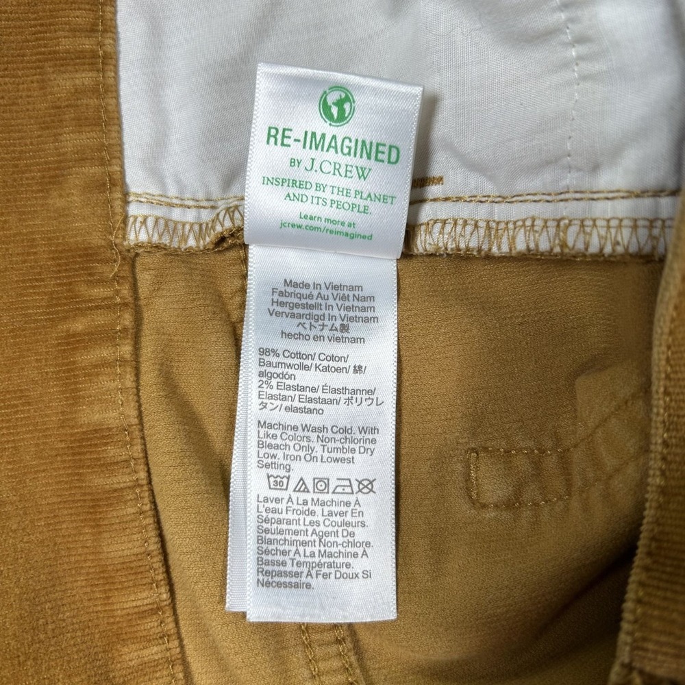 J.Crew Reimagined Light Brown Corduroy Slim Fit Pants‎ Womens 28 Casual Workwear - Picture 6 of 13